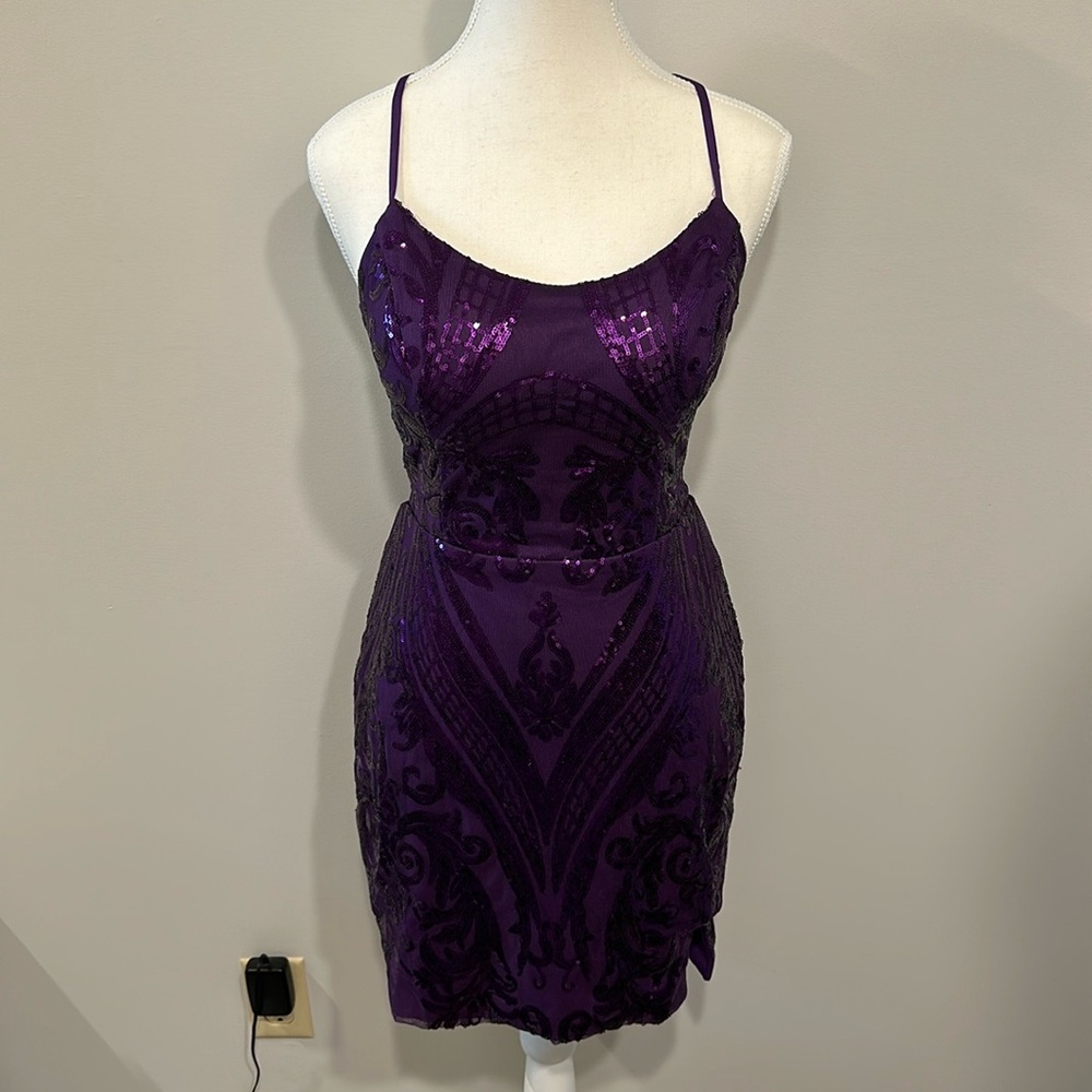 Homecoming, prom, cocktail, formal dress. Size 8, purple. NWOT